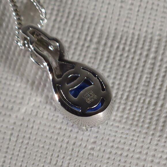 Kyanite Pendant Necklace Sterling Silver Chain - Picture 9 of 9
